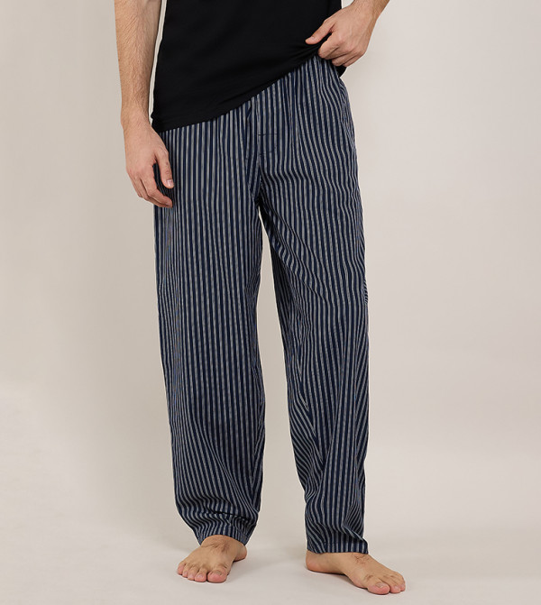 Striped Lounge Pants with Drawstring Waist
