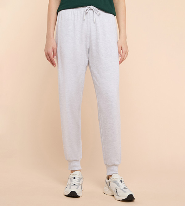 Solid Joggers with Drawstring Waist