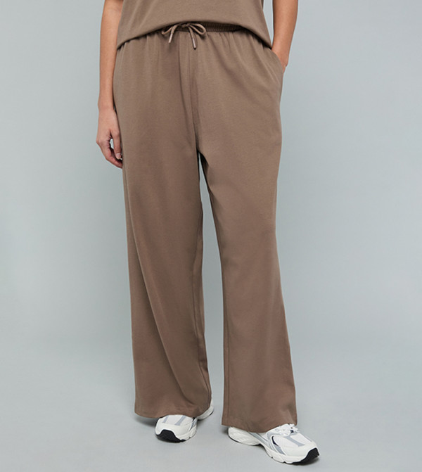 Solid Sweatpants with Drawstring Waist