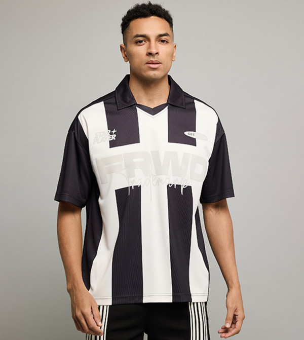 Printed Polo T-Shirt with Short Sleeves