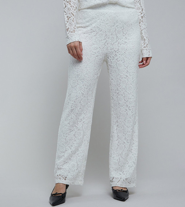 بنطلون بخصر مرن 