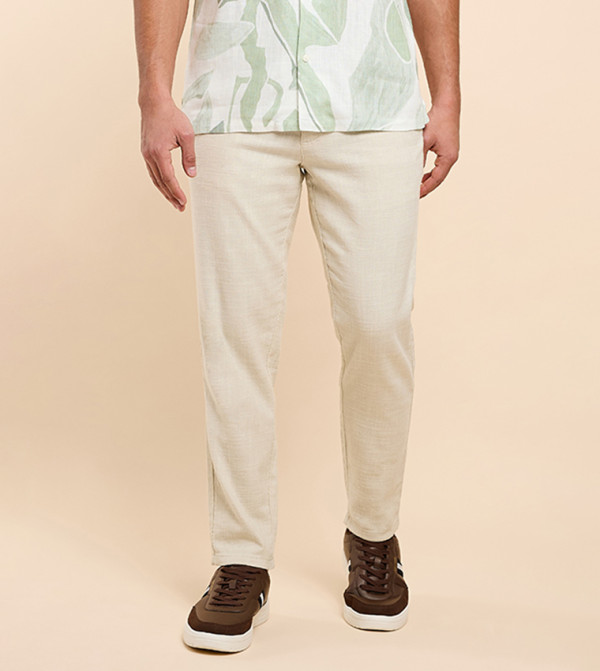 Solid Pants with Drawstring Waist