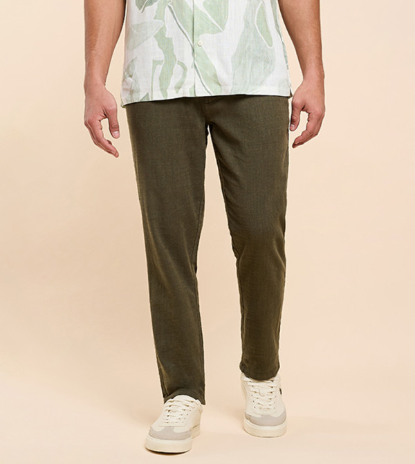 Solid Pants with Drawstring Waist