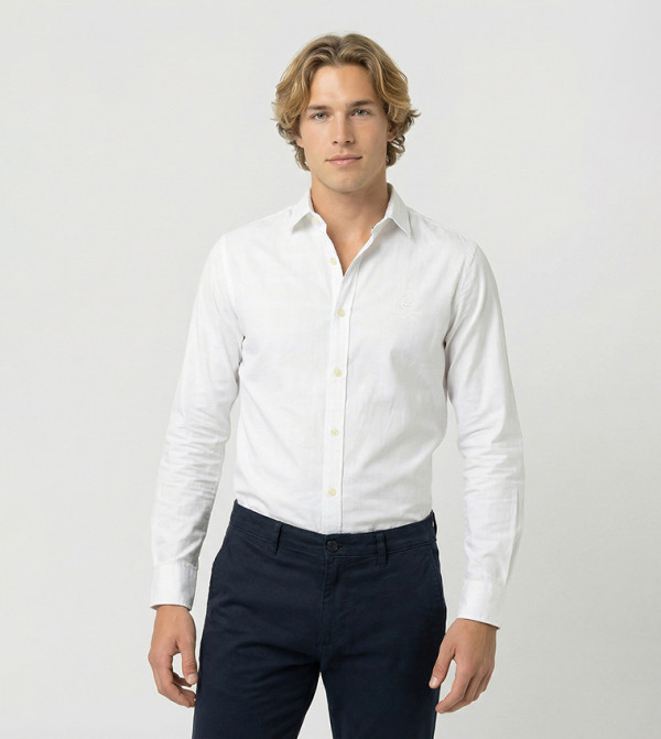 Logo Embroidered Long Sleeves Shirt