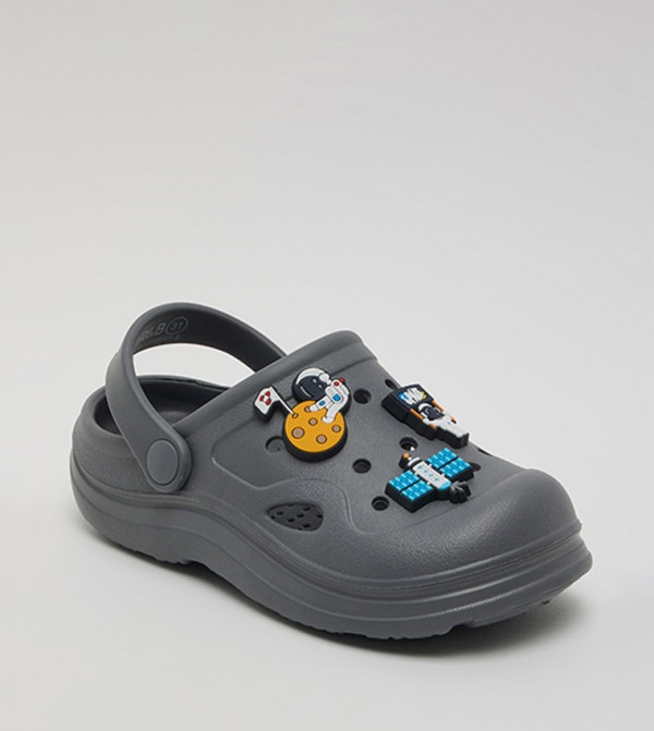 Charm Detail Slingback Clogs