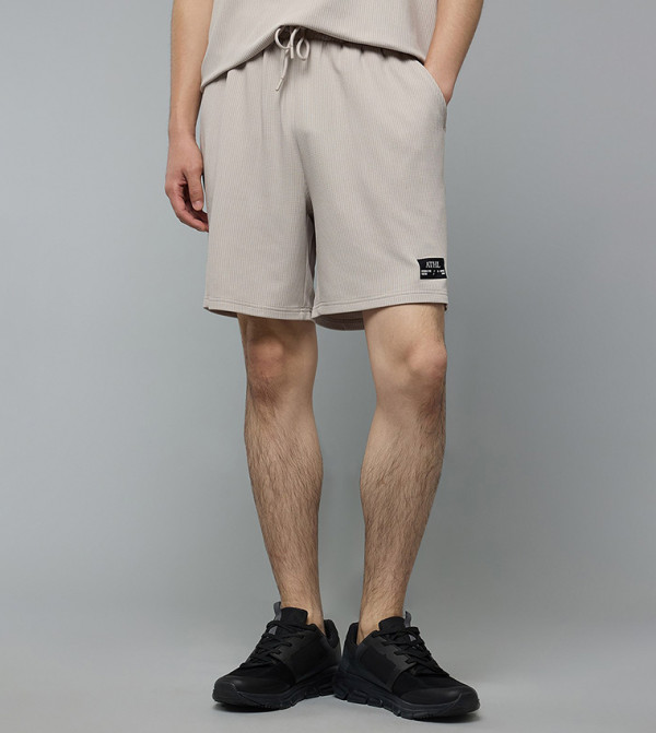 Solid Shorts with Drawstring Waist