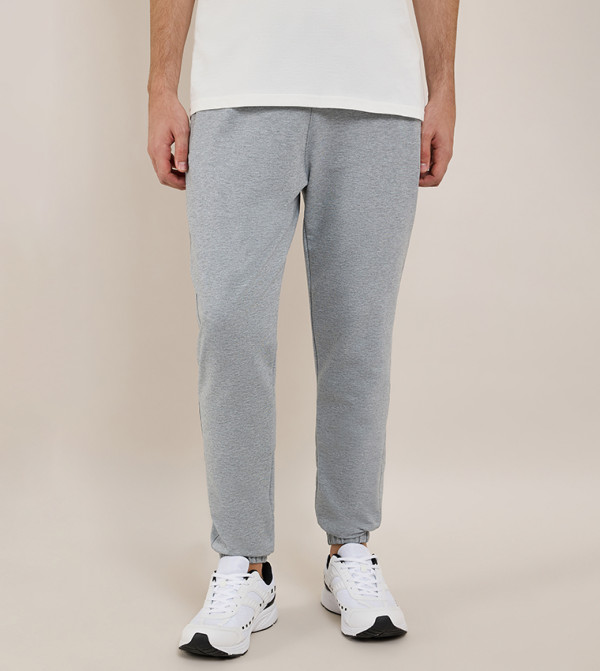 Solid Joggers with Drawstring Waist