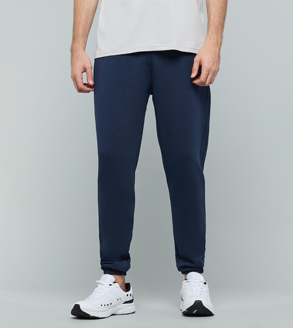 Solid Joggers with Drawstring Waist