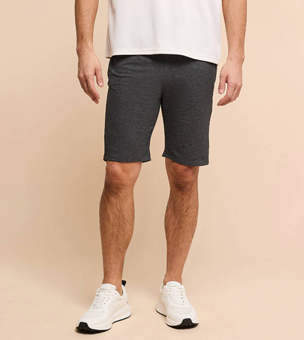 Solid Shorts with Drawstring Waist