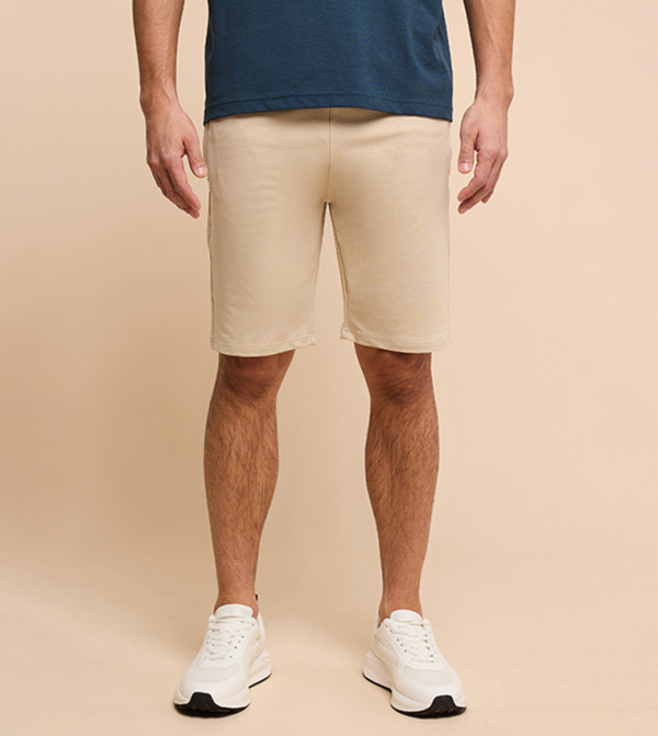 Solid Shorts with Drawstring Waist