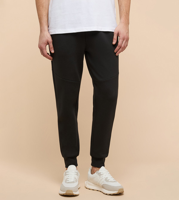 Solid Joggers with Drawstring Waist