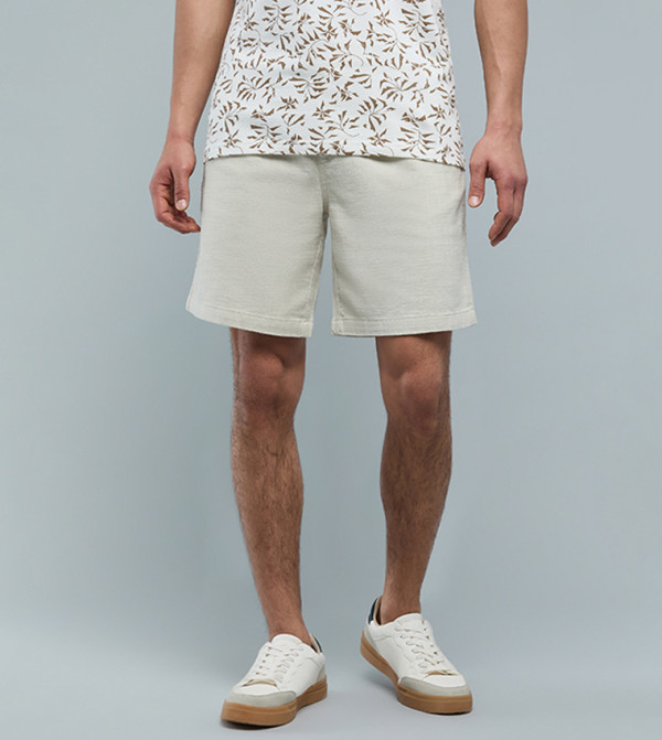 Solid Shorts with Drawstring Waist