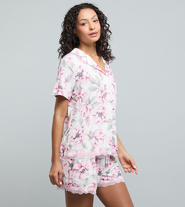 Floral Print Shorty Pyjama Set