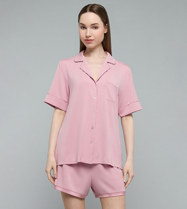 Solid Shorty Pyjama Set