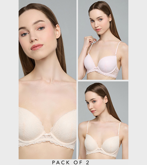 2 Pack Double Push Up Bras