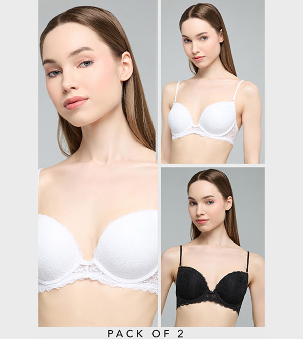 2 Pack Double Push Up Bras