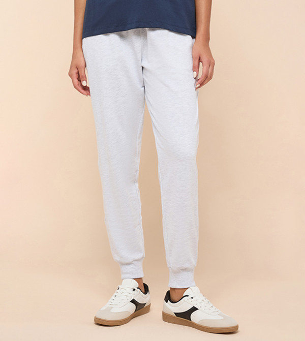 Solid Joggers with Drawstring Waist