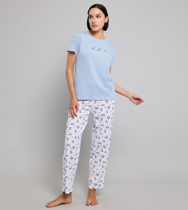 طقم بيجاما بطبعة