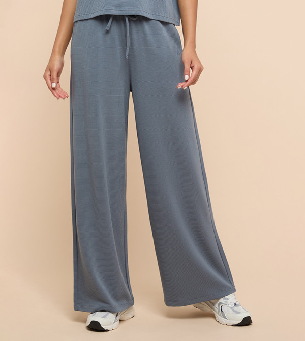 Solid Knitted Pants with Drawstring Waist