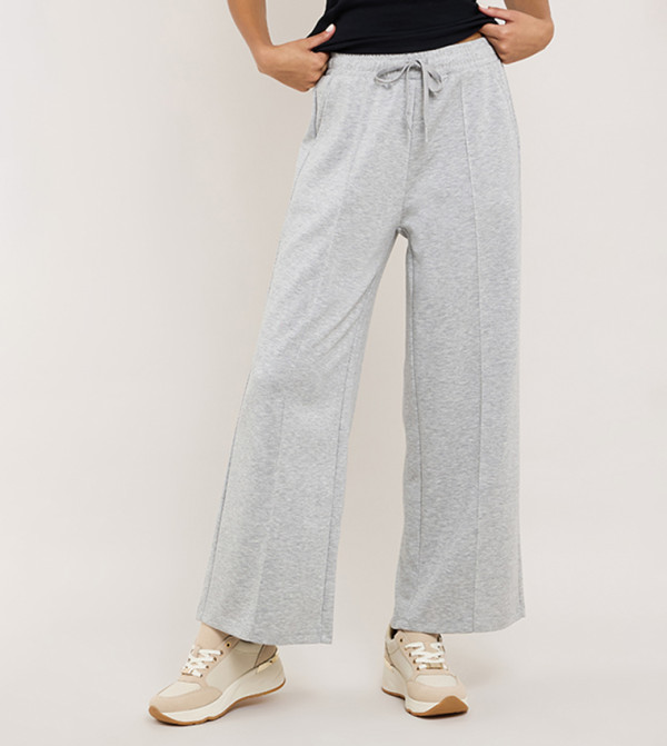 Textured Sweatpants with Drawstring Waist