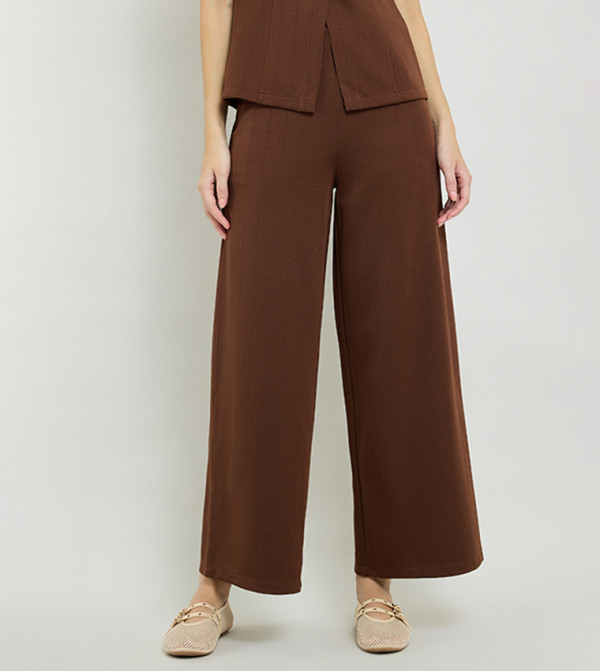 Solid Wide Leg Trousers