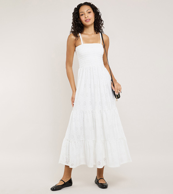 Knitted Strappy Tiered Dress