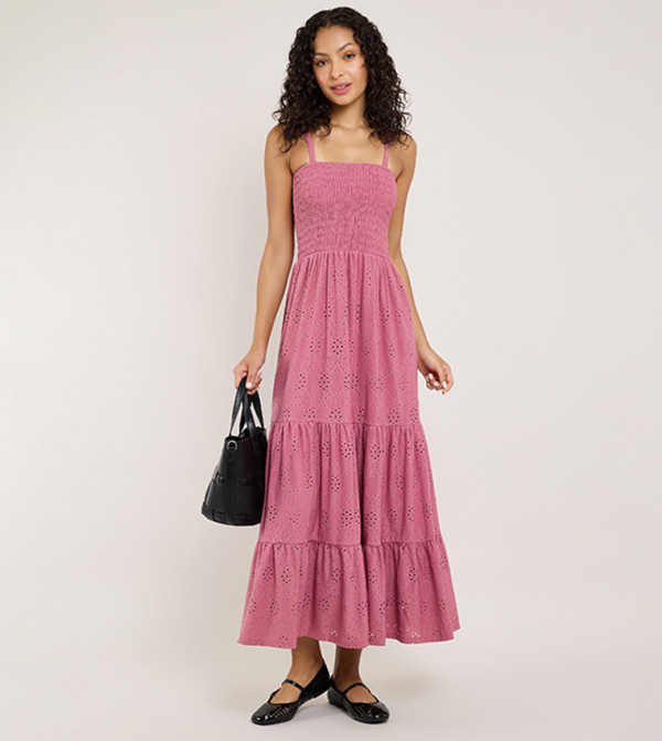 Knitted Strappy Tiered Dress
