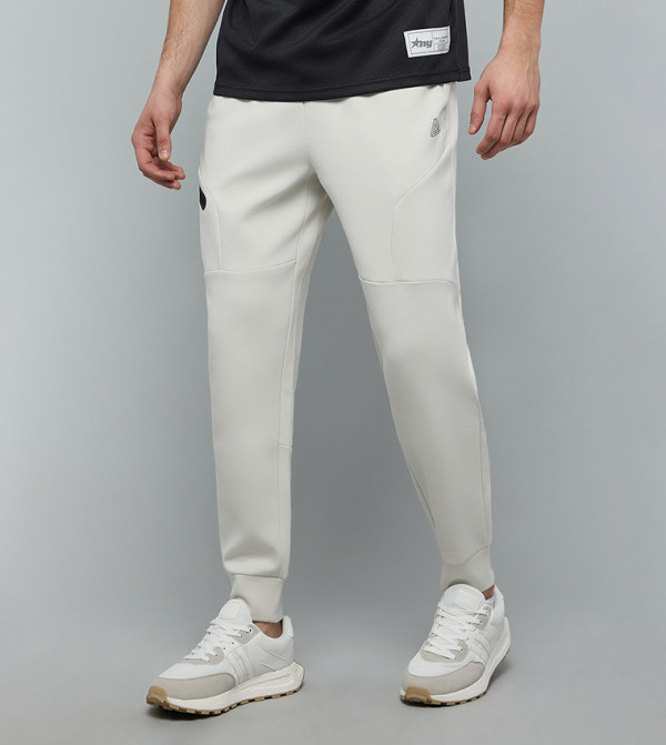 Solid Joggers with Drawstring Waist