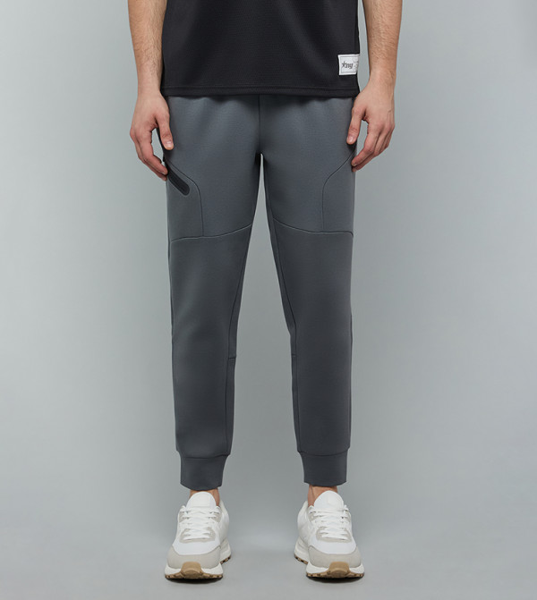 Solid Joggers with Drawstring Waist