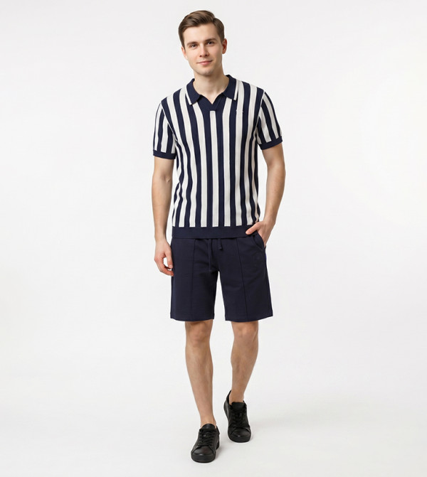 Logo Detail Drawstring Waist Shorts