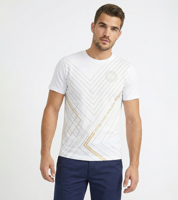 Logo Printed Crew Neck T-Shirt