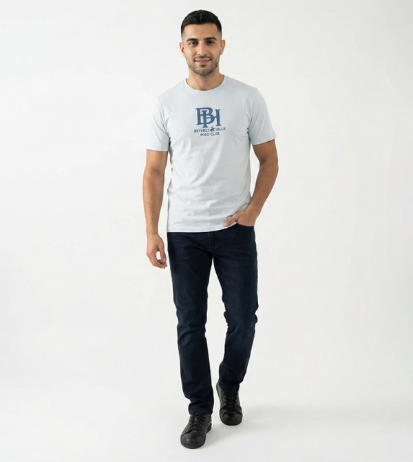 Monogram Embroidered Crew Neck T-Shirt