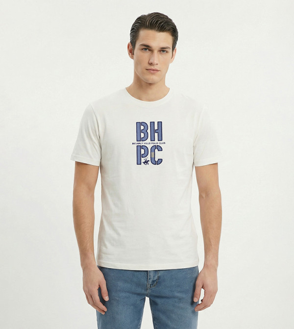 Logo Embroidered Crew Neck T-Shirt