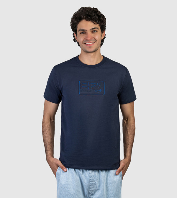 Logo Embossed Crew Neck T-Shirt