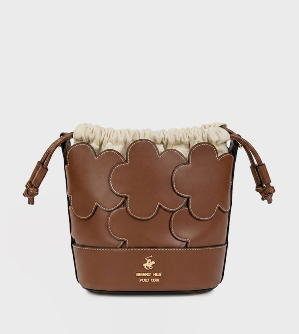 Logo Detail Drawstring Bucket Bag