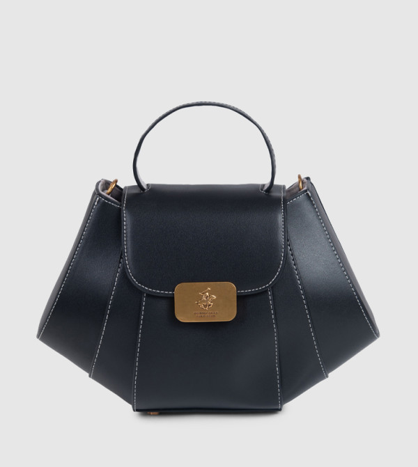 Contrast Stitch Detail Top Handle Bag