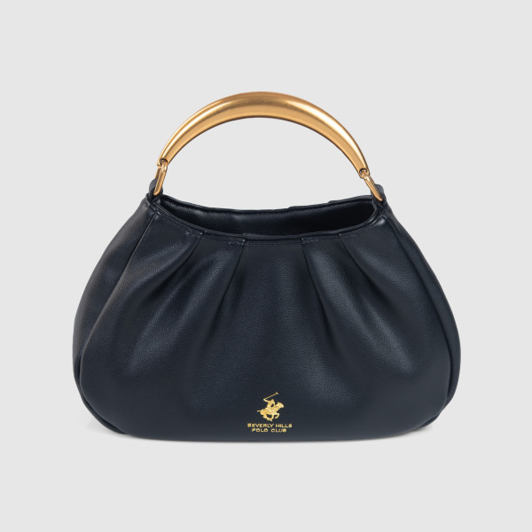 Textured Ruched Handheld Bag