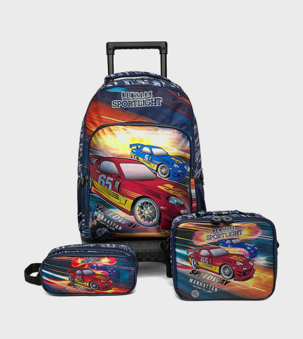 Printed Trolley Backpack