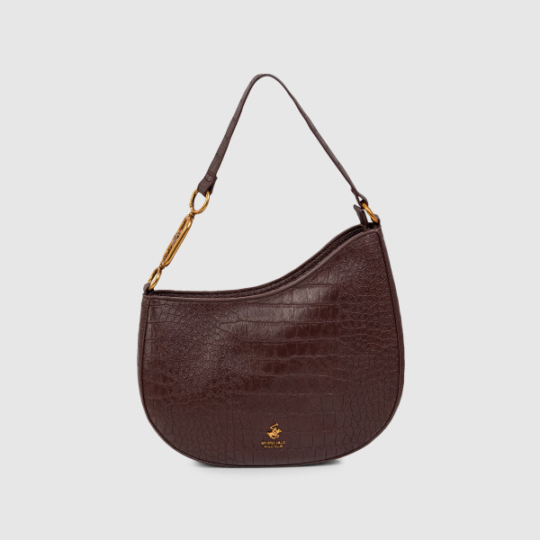 Croc Textured Shoulder Bag