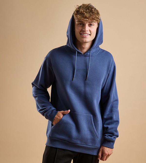 Printed Hoodie with Long Sleeves