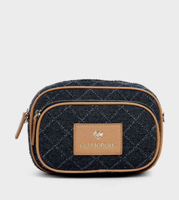 Distressed Denim Crossbody Bag