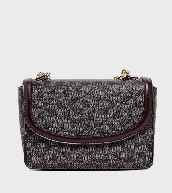 Patterned Convertible Shoulder Bag