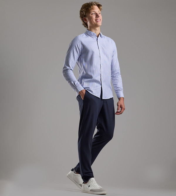 بنطال واسع سادة بأزرار