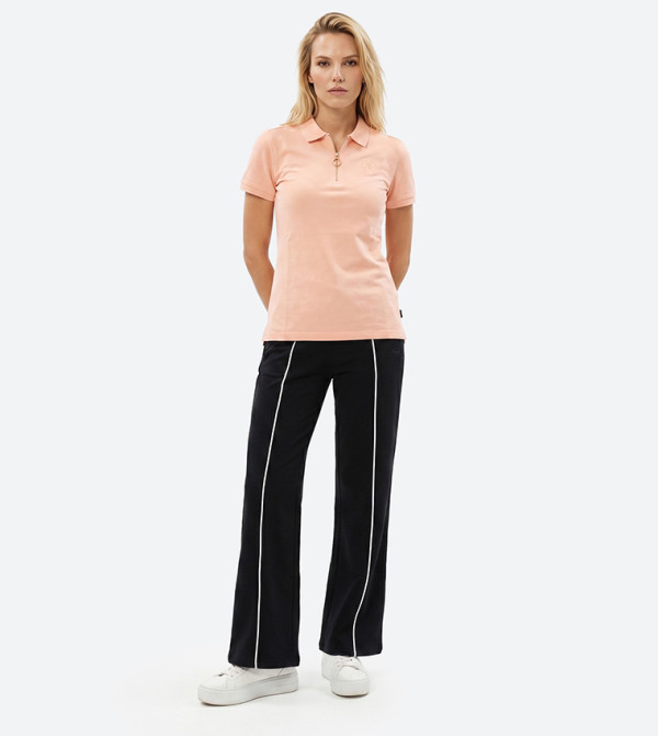 Contrast Striped Wide Leg Pants