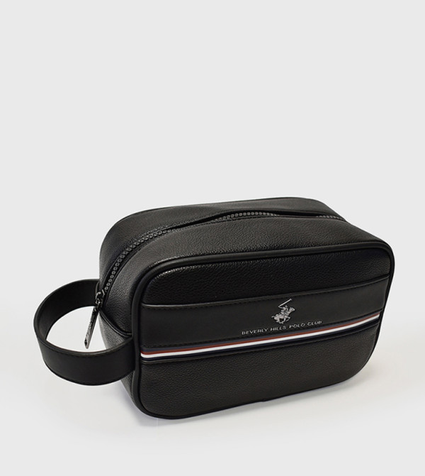 Logo Detail Zippered Toiletry Bag