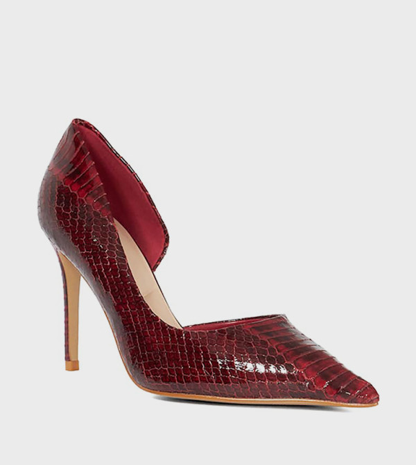 CADEN Textured Pointed Toe Pumps