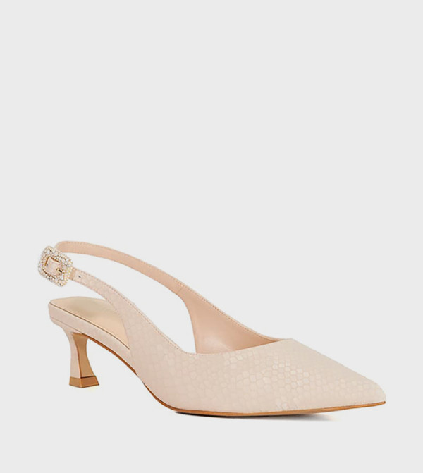 CHANNELING Pointed Toe Slingback Pumps