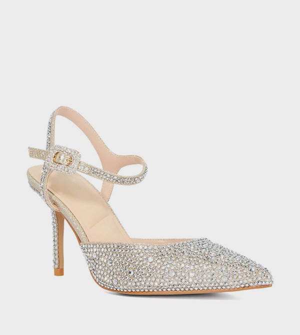 CONFIDENT Embellished Ankle Strap Pumps