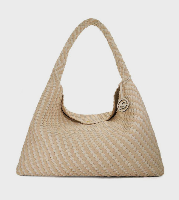 DELIBERATES XL Basket Weave Shoulder Bag