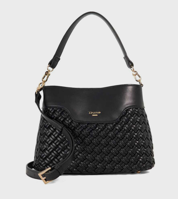 DINIDELPHINE Basket Weave Shoulder Bag
